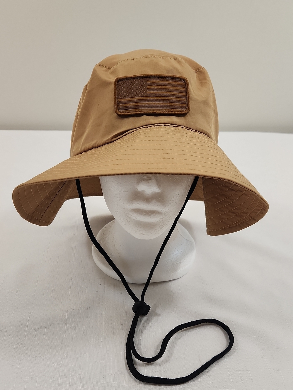 HighLand Originals Tan Booney Hat With Adjustable Tie. Unisex Size OS